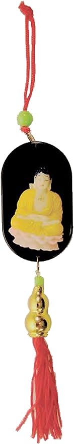 606 - Quan Yin Charm Yellow Sit - |Clear-45|