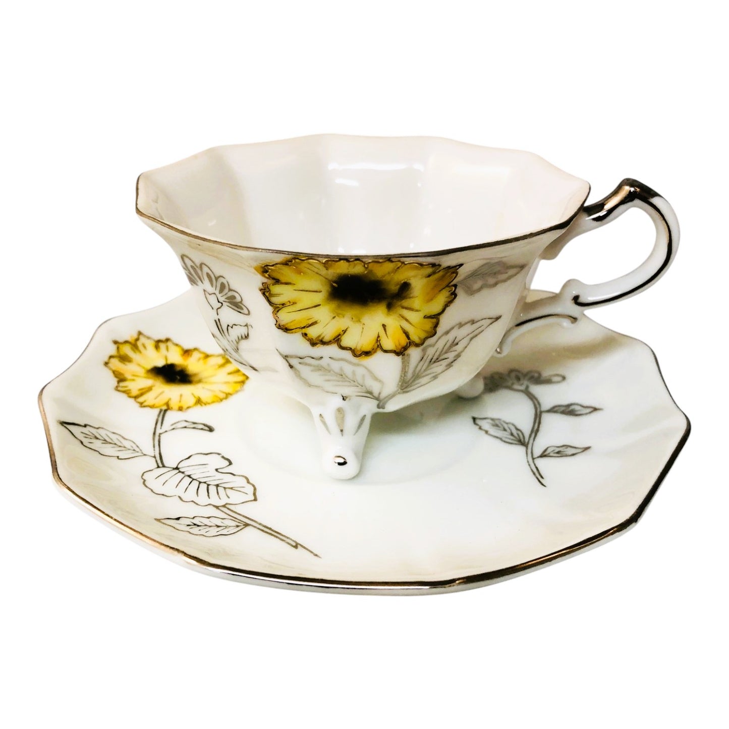 931 - Sunflower Tea Cup Saucer Set |4-30|