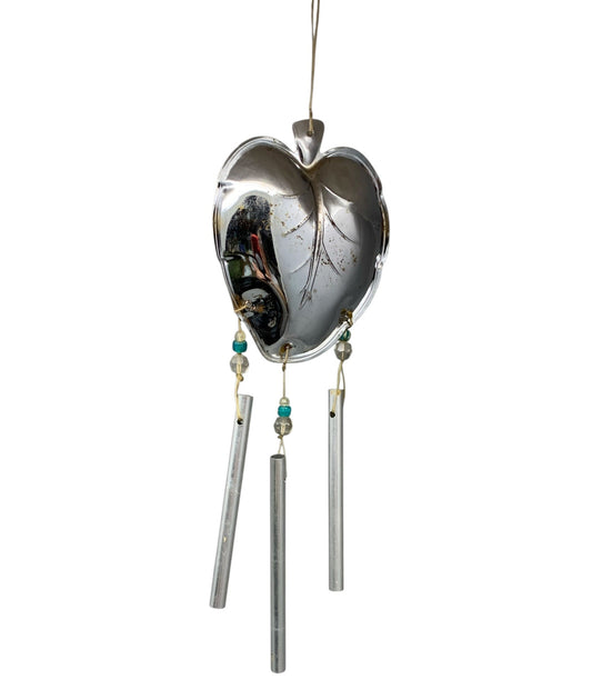 2124 -12.METAL SILVER Leaf Wind Chime - |G-8|