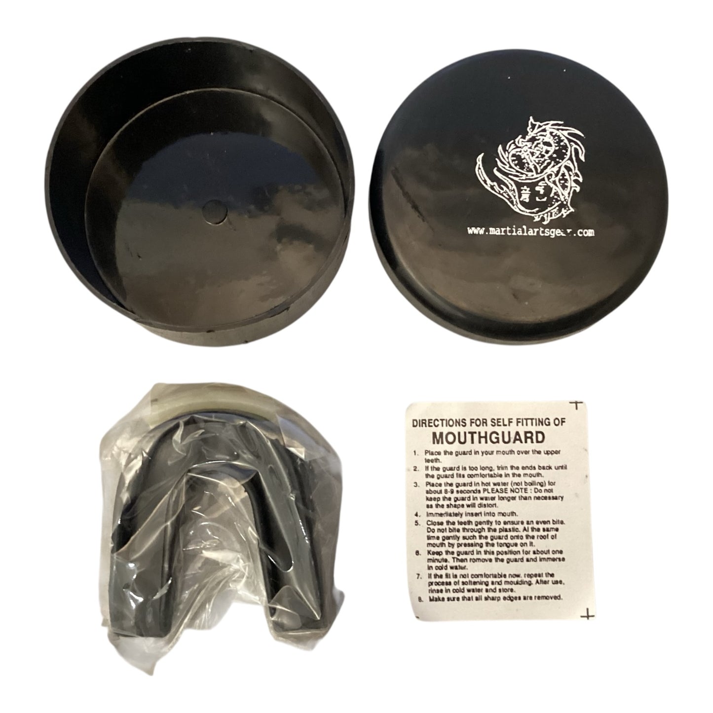 3335 - Set of Two Double Mouth Guard Black 3" X 3" |H-34|