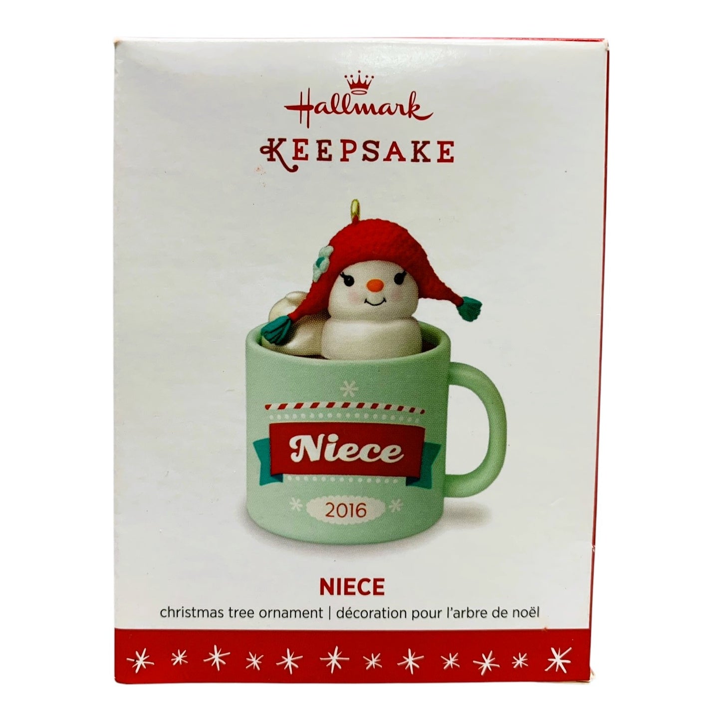 7668 - 2 Piece Set Stay Warm Niece and Nephew Hallmark Ornaments 4" |TBD|
