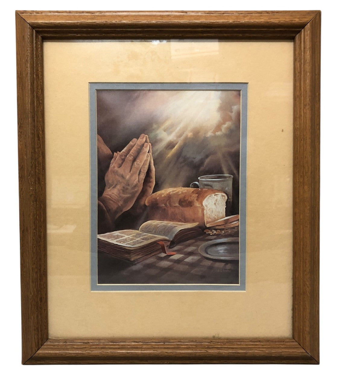 8192 - 11x13" Praying Hands Bread Picture|16-21|