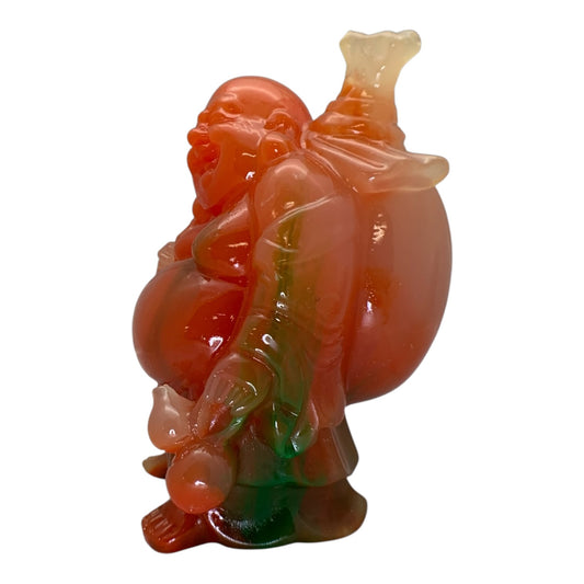 13149 - 6" Tricolor Buddha Red Jadeite - Gourd |X-03|