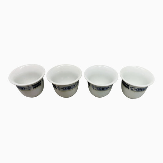 13454 - Set of 4 Blue White Sake Cups 1" |13-22|