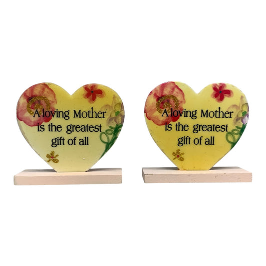 14397 - A Loving Mother Heart Plaque Set of 2 |17-26|