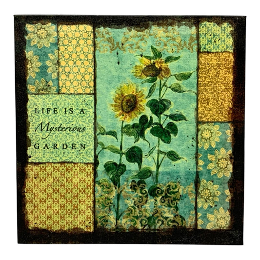 15455 - 9" Sunflower Canvas Life Is a Mystery |5-13|