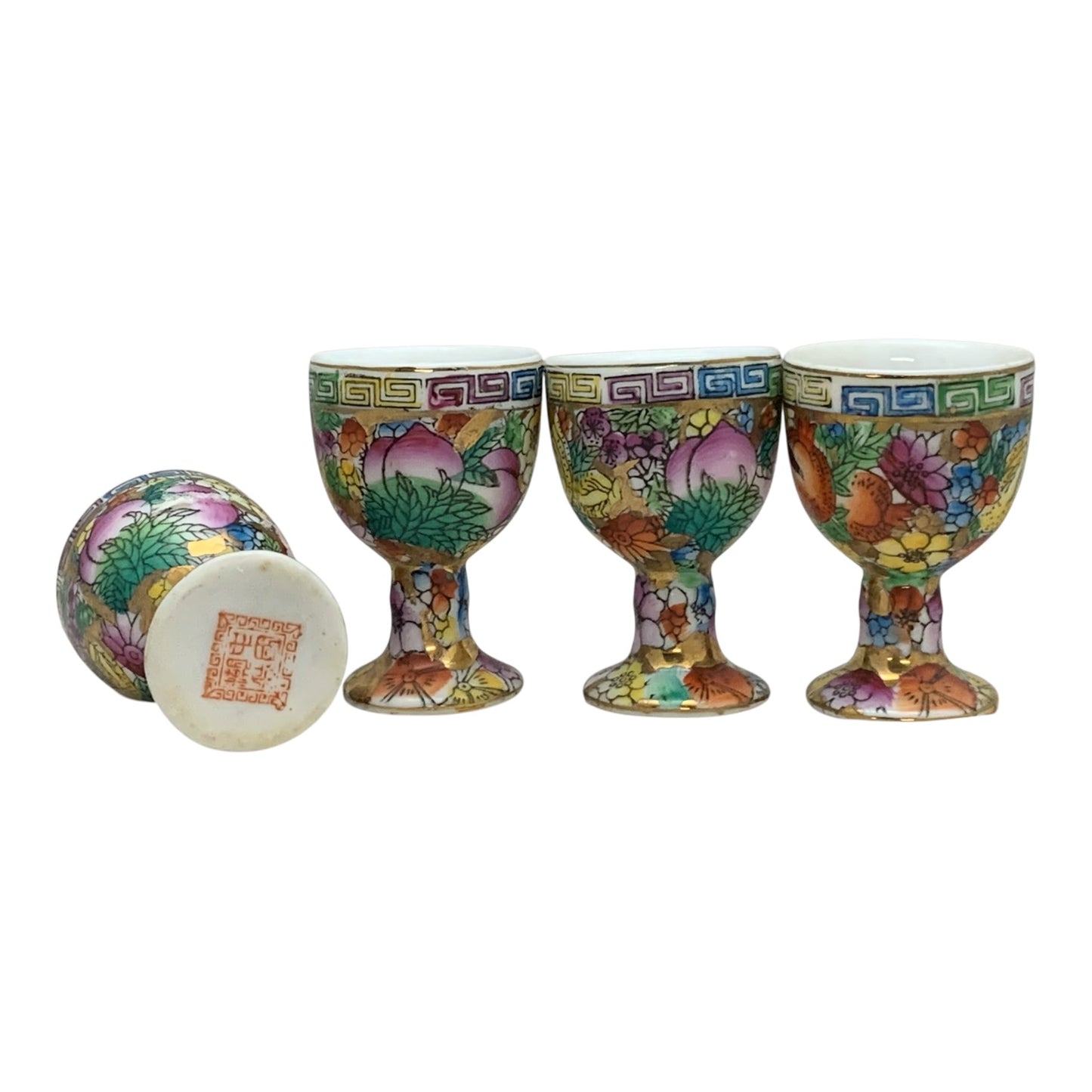 18372 - 6" Set of 4 Floral Egg Cups |10-15|