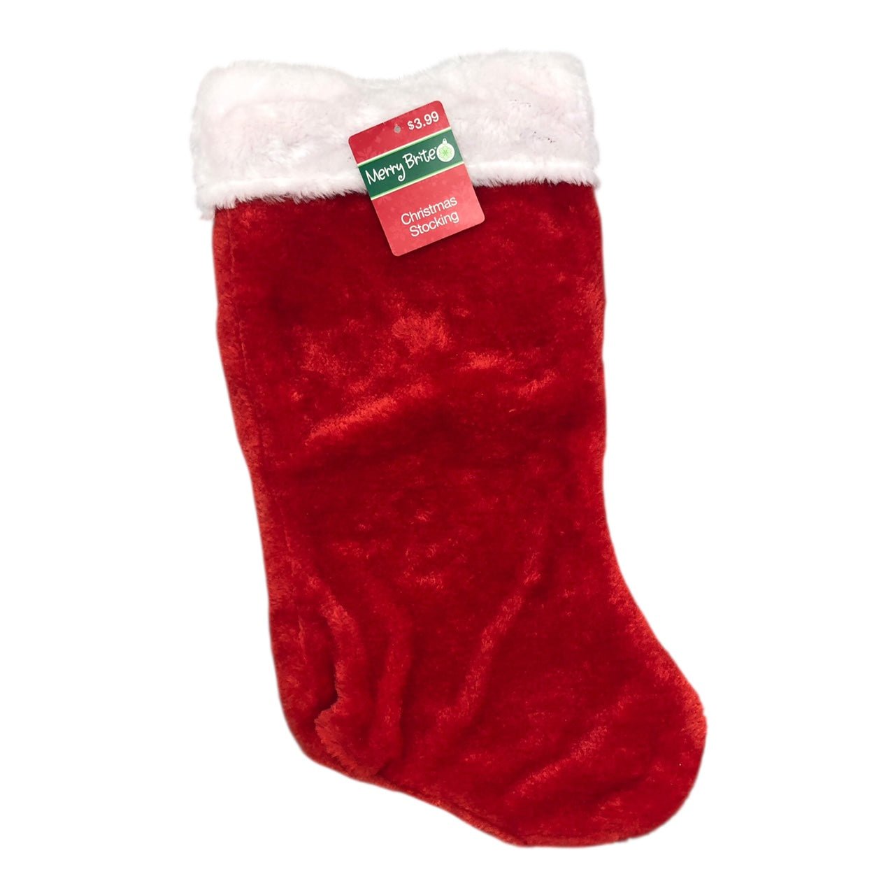 21438 - 17" Merry Brite Plush Christmas Stocking |Pod 2-54|