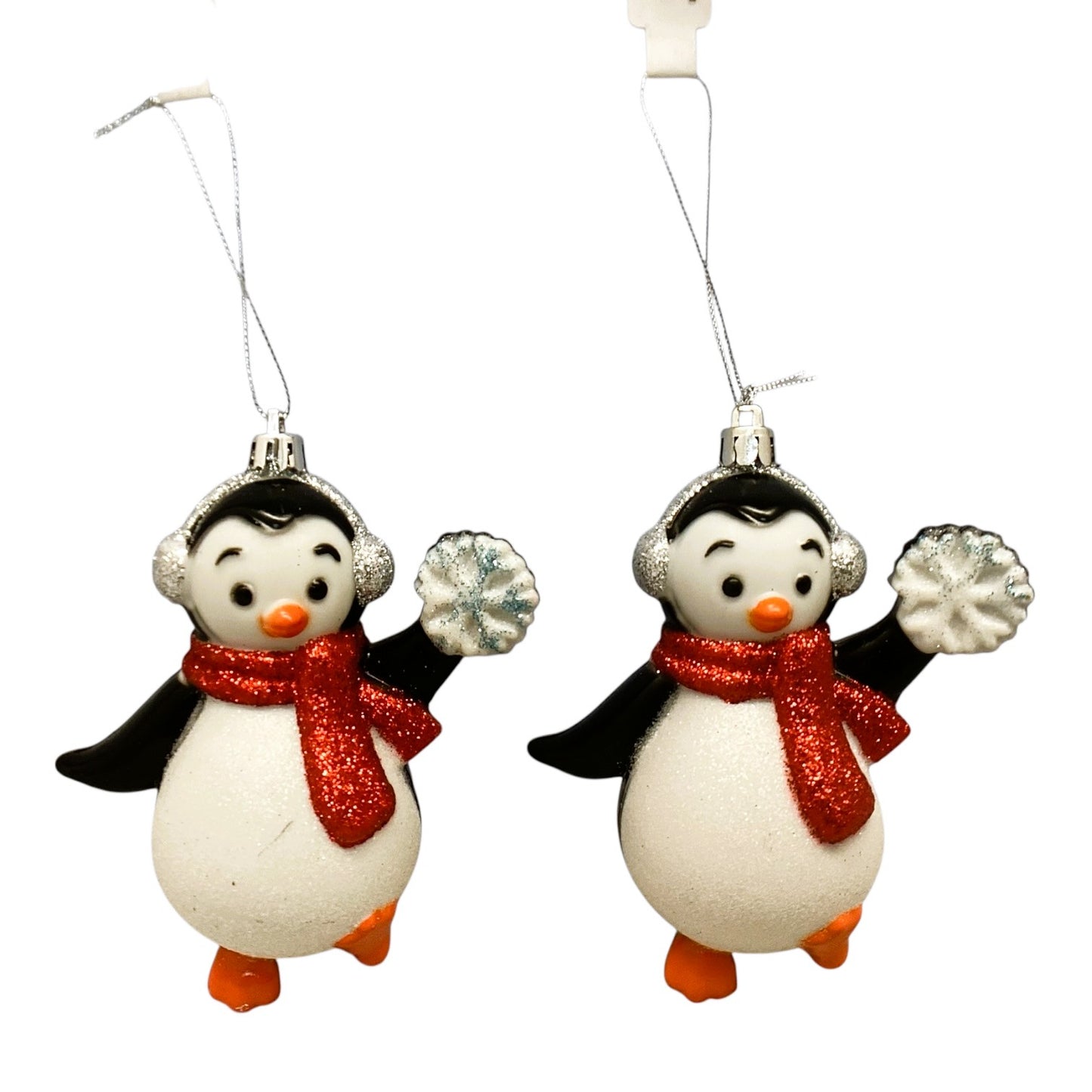 21700 - Set of Two 5" Waving Penguin Ornament |Pod 2-62|