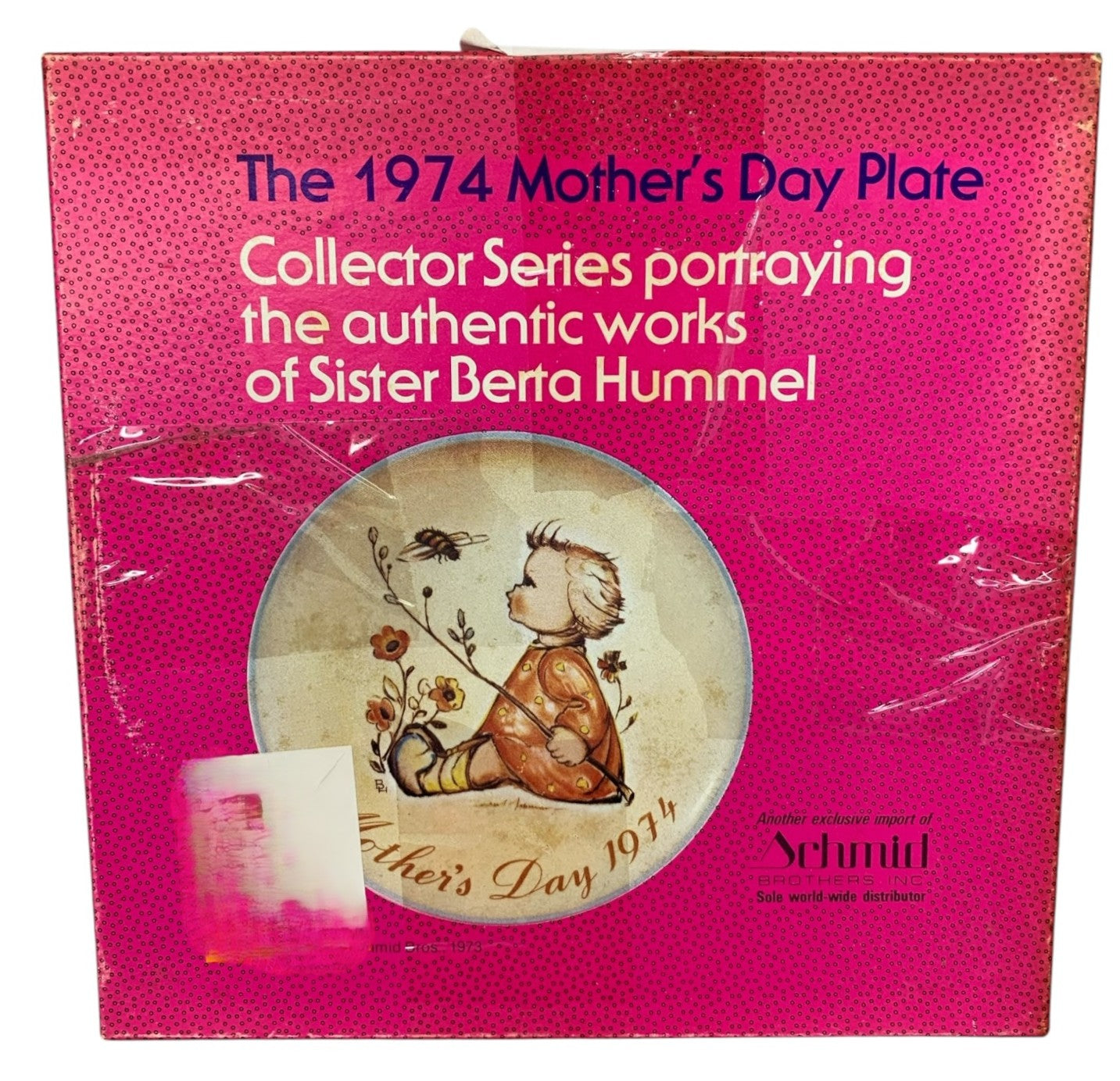 23338- Schmid Hummel Mother's Day Plate 1974 The Bumblebee Sister Berta 8-Inch |9-20|