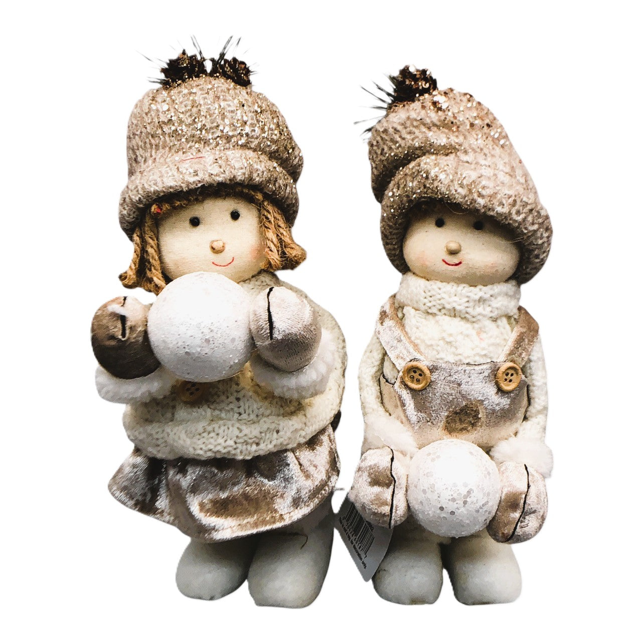 24150 - Winter Boy and Girl 9" Figurines |Pod 2-62|