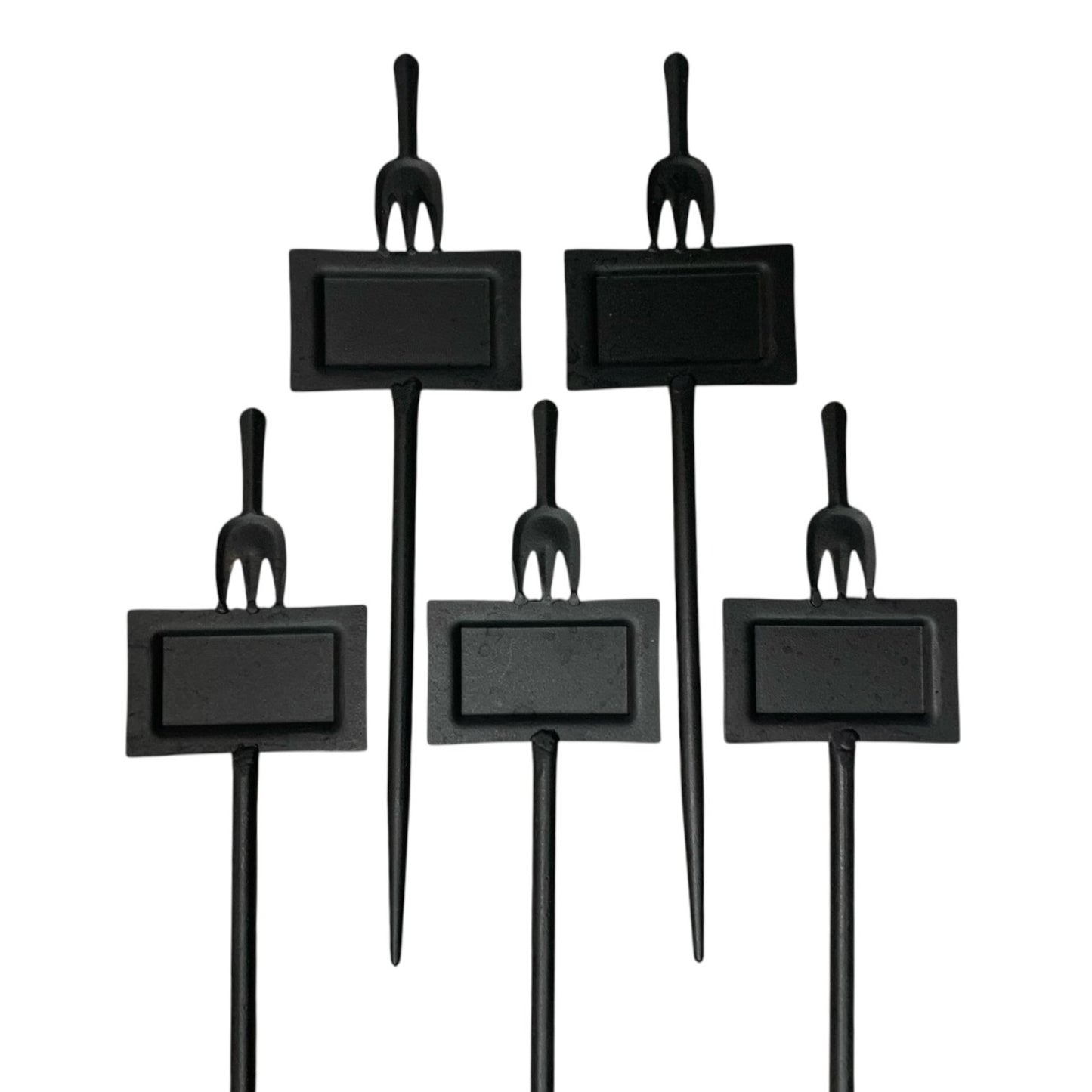 25931 - Set of 5 Rustic Metal Plant Markers 10" Flower Garden Stakes |19-27|