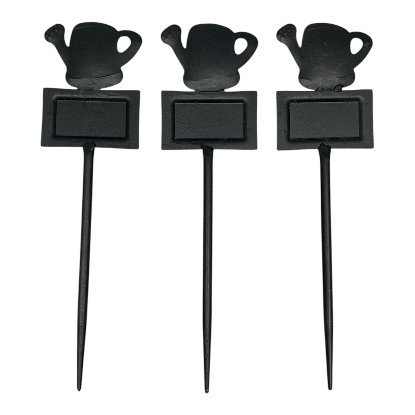 25934 - Set of Three Rustic Metal Plant Markers 10" Flower Garden Stakes |9-20|