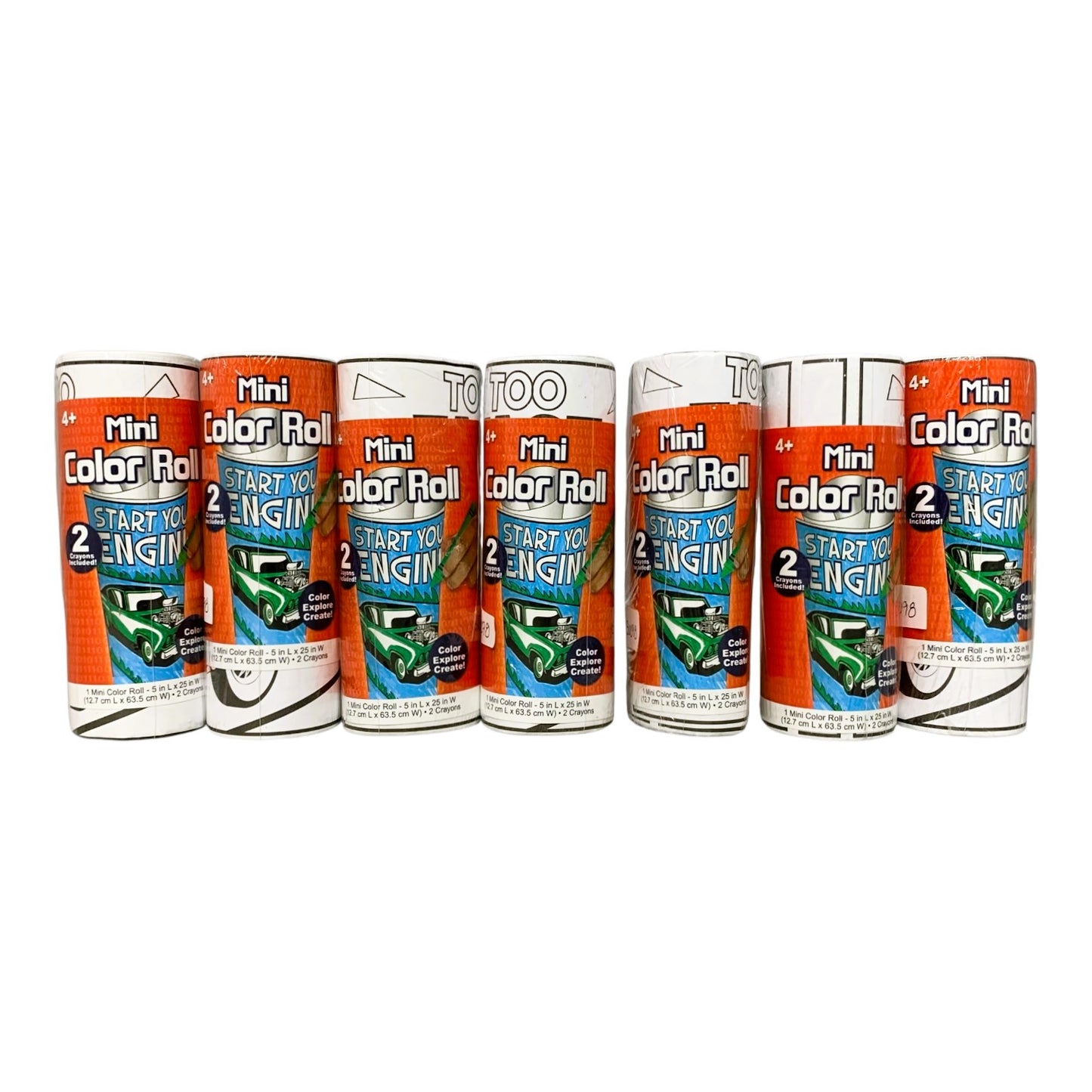 30098 - 5-Inch Mini Color Roll Start Your Engine-Set Of 7 |R-32|