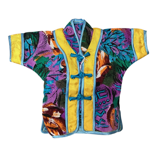 31411 - Blue Yellow Shirt Asian Wine Bottle Cover |19-27|