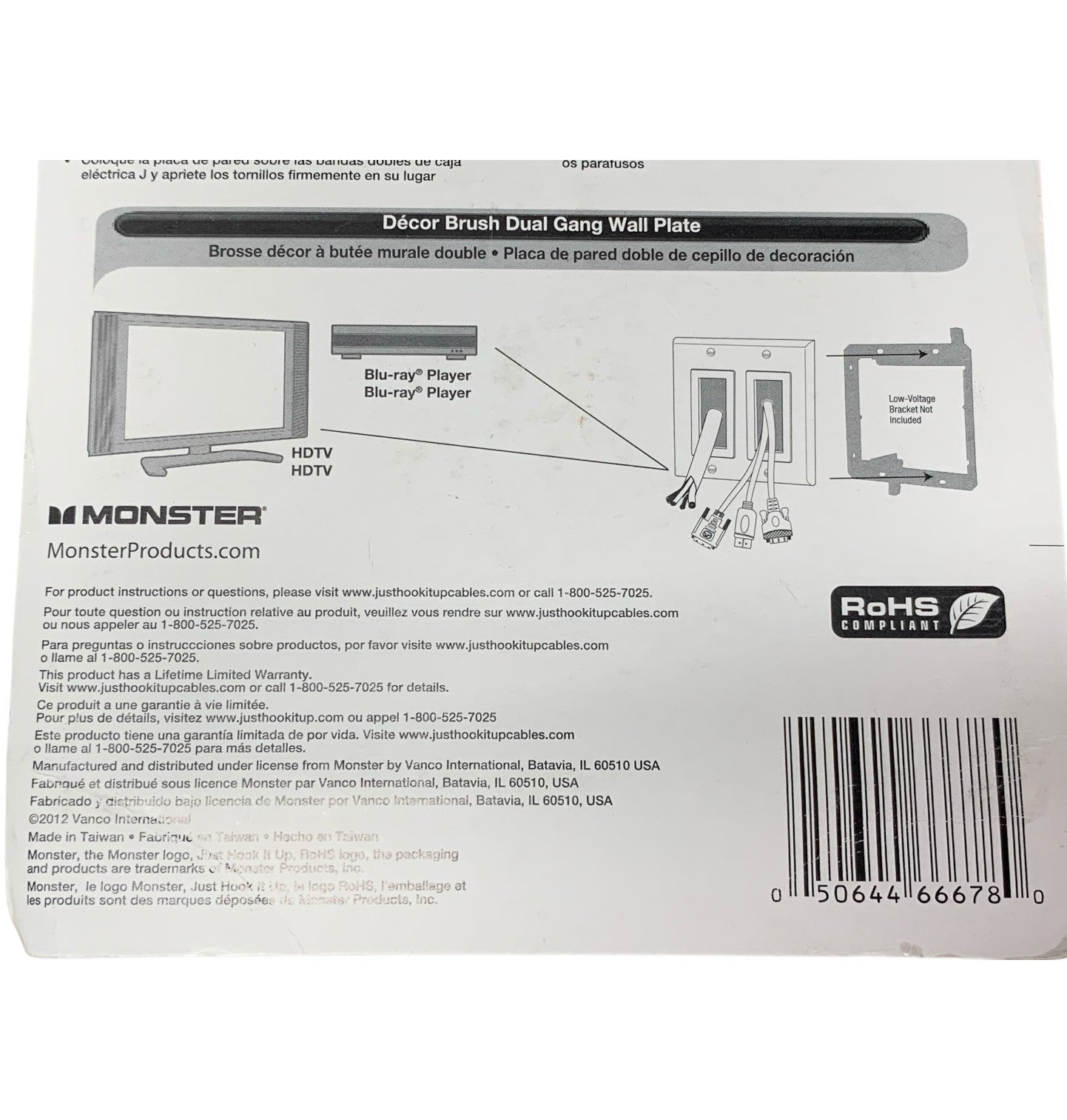 35322 - 5-Inch Black Dual-Gang Wall Plate |12-25|