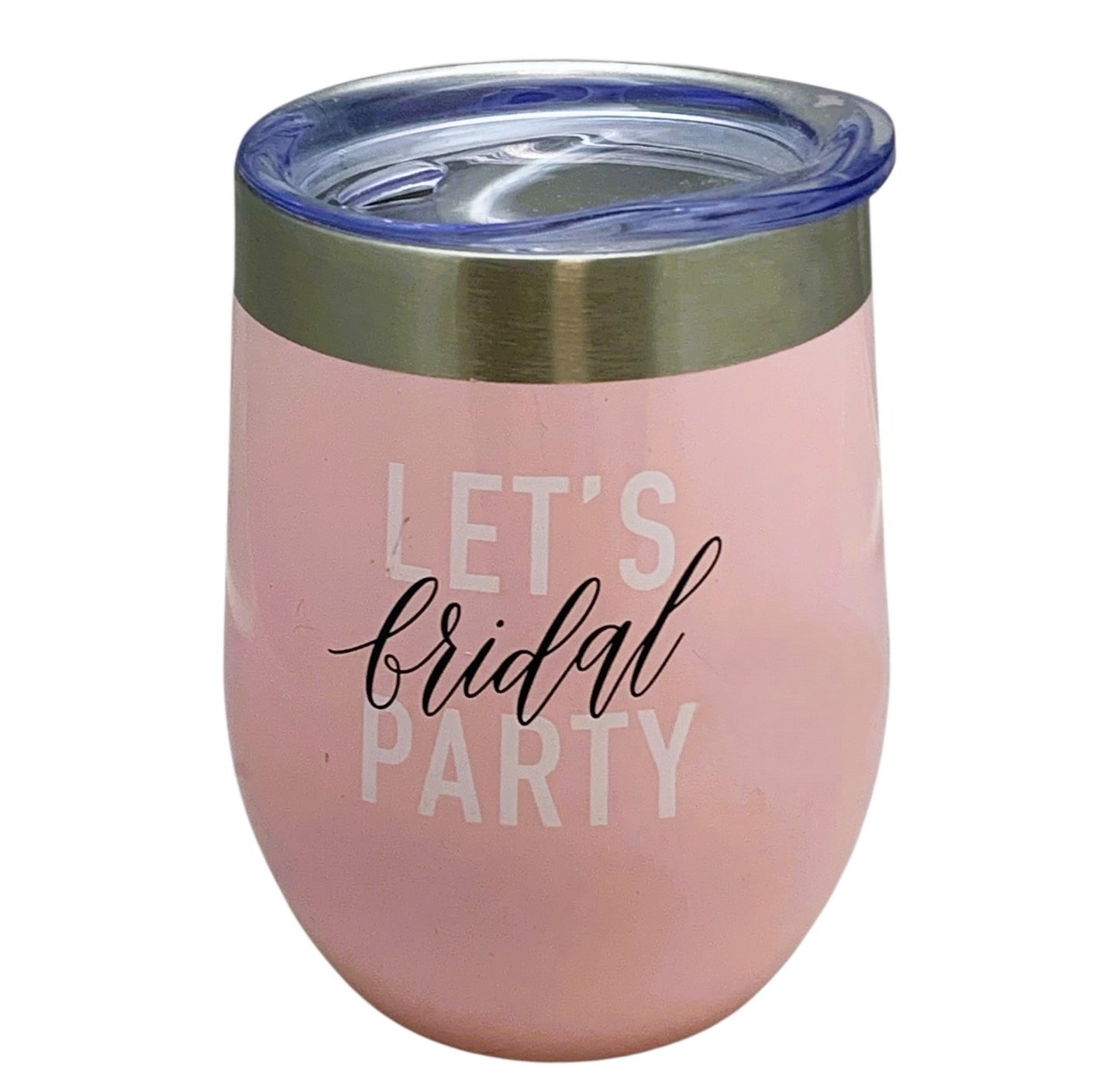 35882 - 5" Bridal Party Wine Tumbler Pink |9-20|