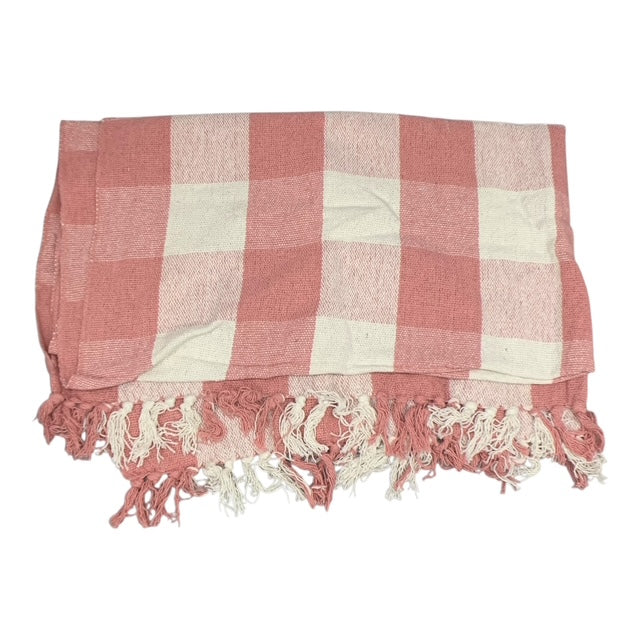 36129 - Pink/White Buffalo Check Throw Blanket |TBD|