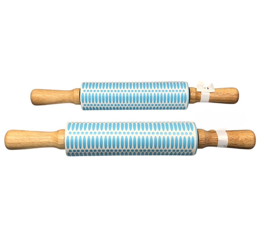 36562 - Set of 2 Light Blue Silicone Rolling Pins |22-4|
