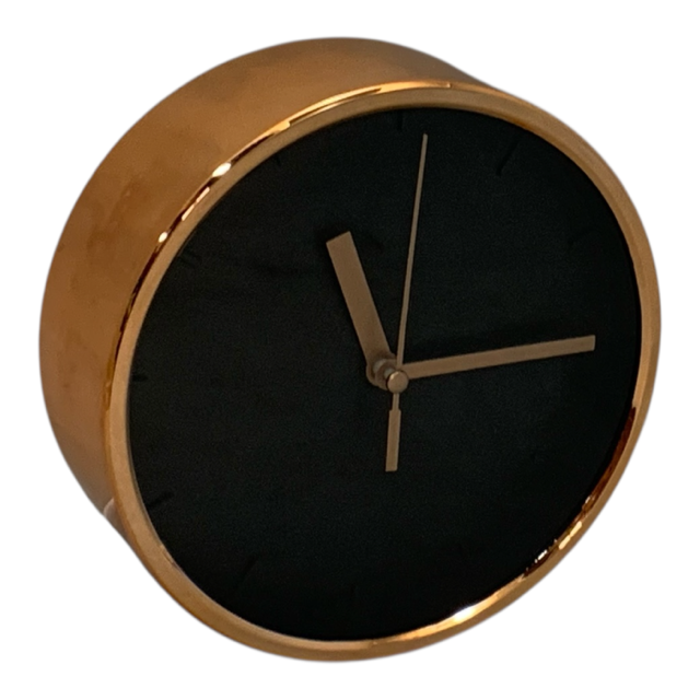 37034 - 5.5" Threshold Copper Finish Clock Battery Operated |9-14|