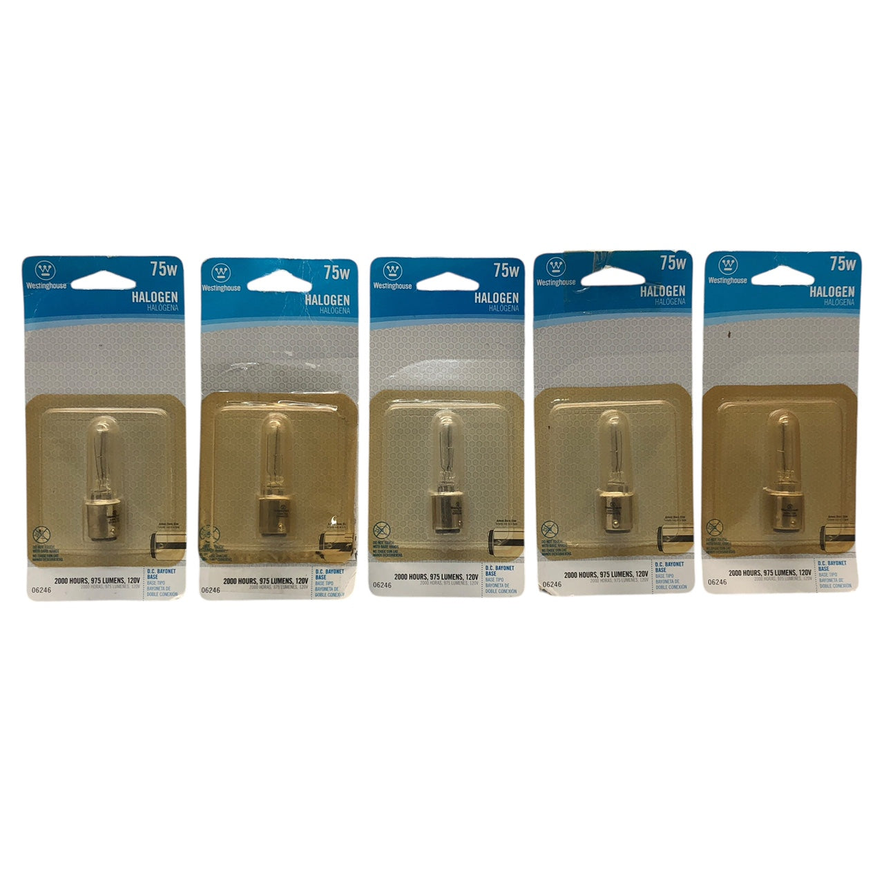 38630 - SET OF 5 Halogen 75W Bulb |12-25|