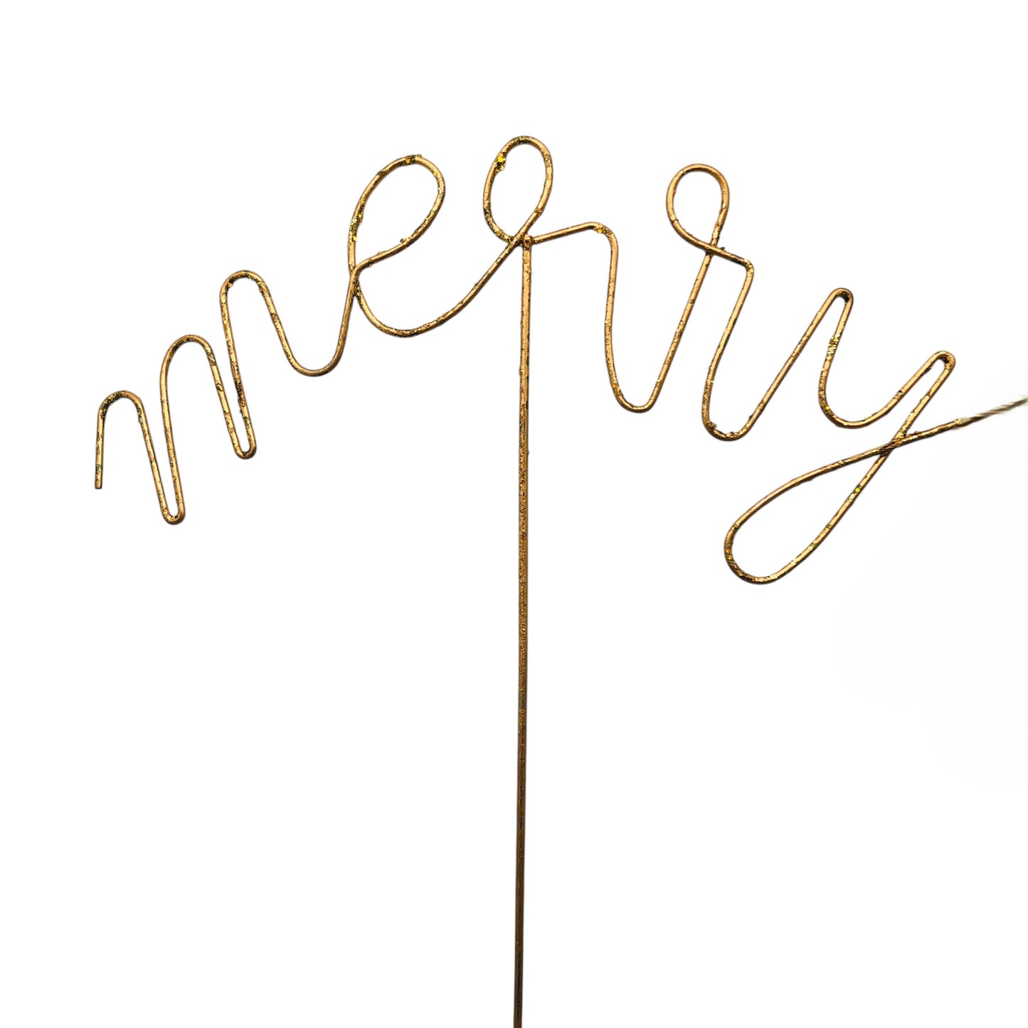 38936 - 23" Glitter Brass Merry Garden Stake Set of 3 |G-4|