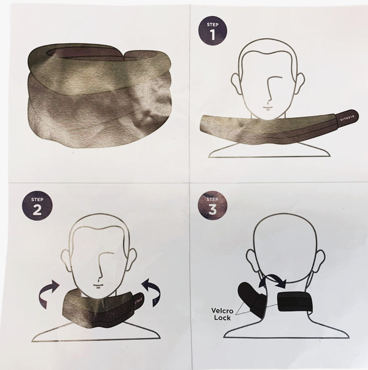 40449 - Vitavix Neck Support Pillow for Ergonomic Snoring Relief, Fits Neck 18" Or Less |22-13|