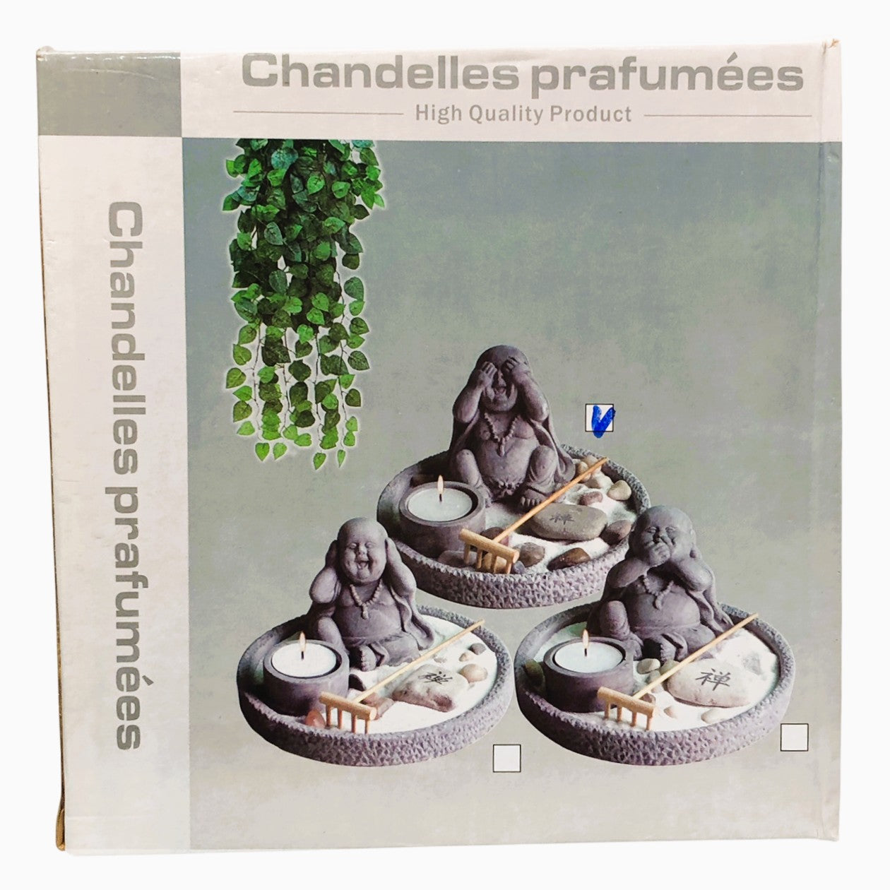 42362 - Feng Shui Zen Sand Garden Round See No Evil Buddha |19-17|