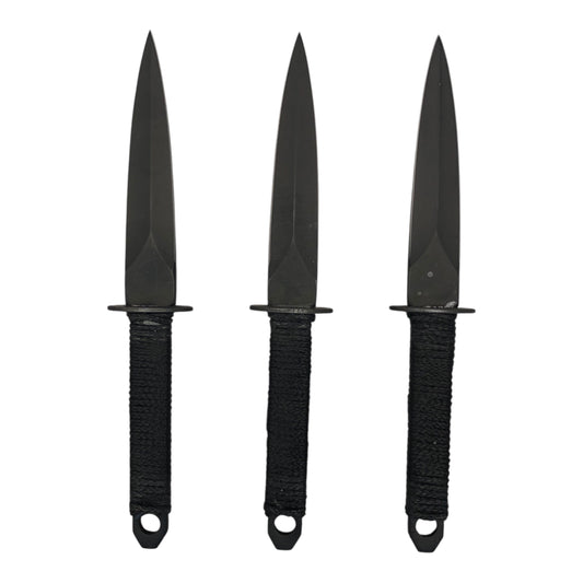 42415 - Set of 3 8" Black Throwing Knives |81|