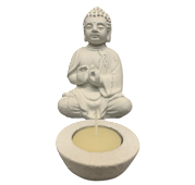 48286 - White Ceramic Buddha With Tealight |22-13|