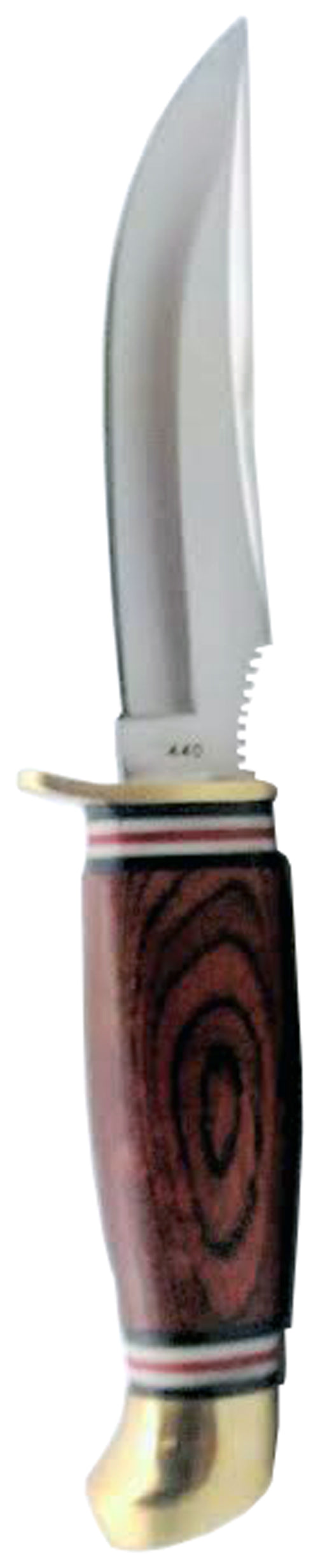 10337 - Knife Hunting 8.25" Wood/Brass Fixed Blade |93/Store|