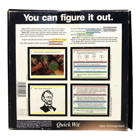10380 - Used Quick Wit Board Game for Fun Nights |GR-3|