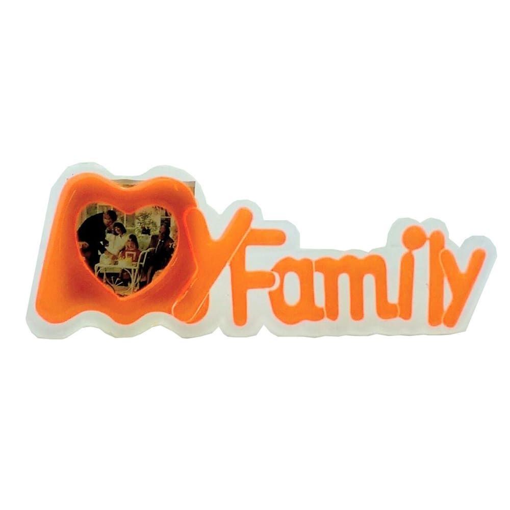 104 - 8" My Family Pic Frame Orange - |18-18|