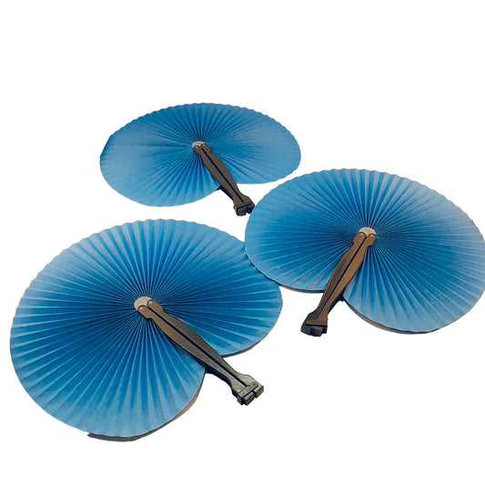 11264 - 3 - 5.5" Black Fan - Solid Blue - W-18 : PT COOL BEANS