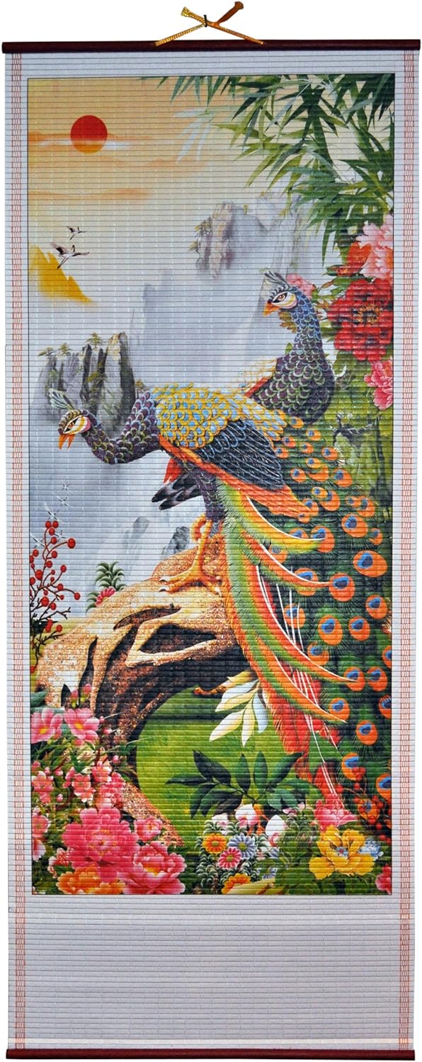 11315 - 12x30" Rattan Scroll 2 Peacocks - |Scrolls Pod 2-16 Qty 288 LF|