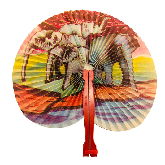 11455 - 3- 5.5" Red Fan - Elephants - W-18 : PT COOL BEANS