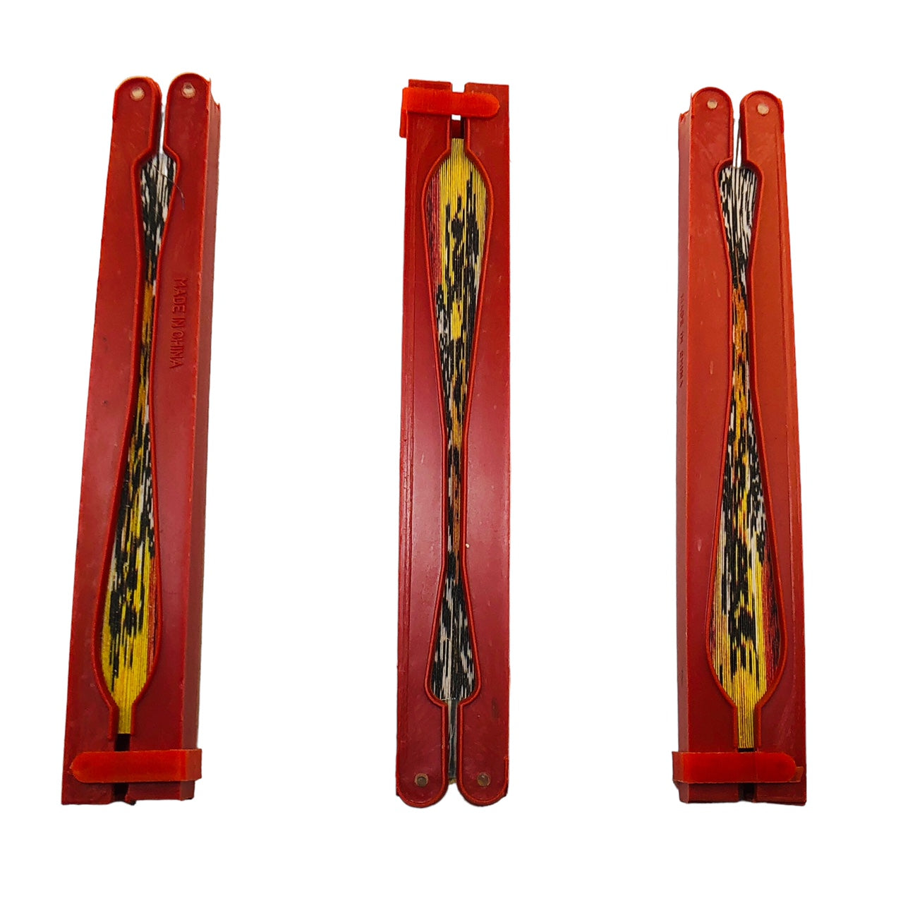11455 - 3- 5.5" Red Fan - Elephants - W-18 : PT COOL BEANS