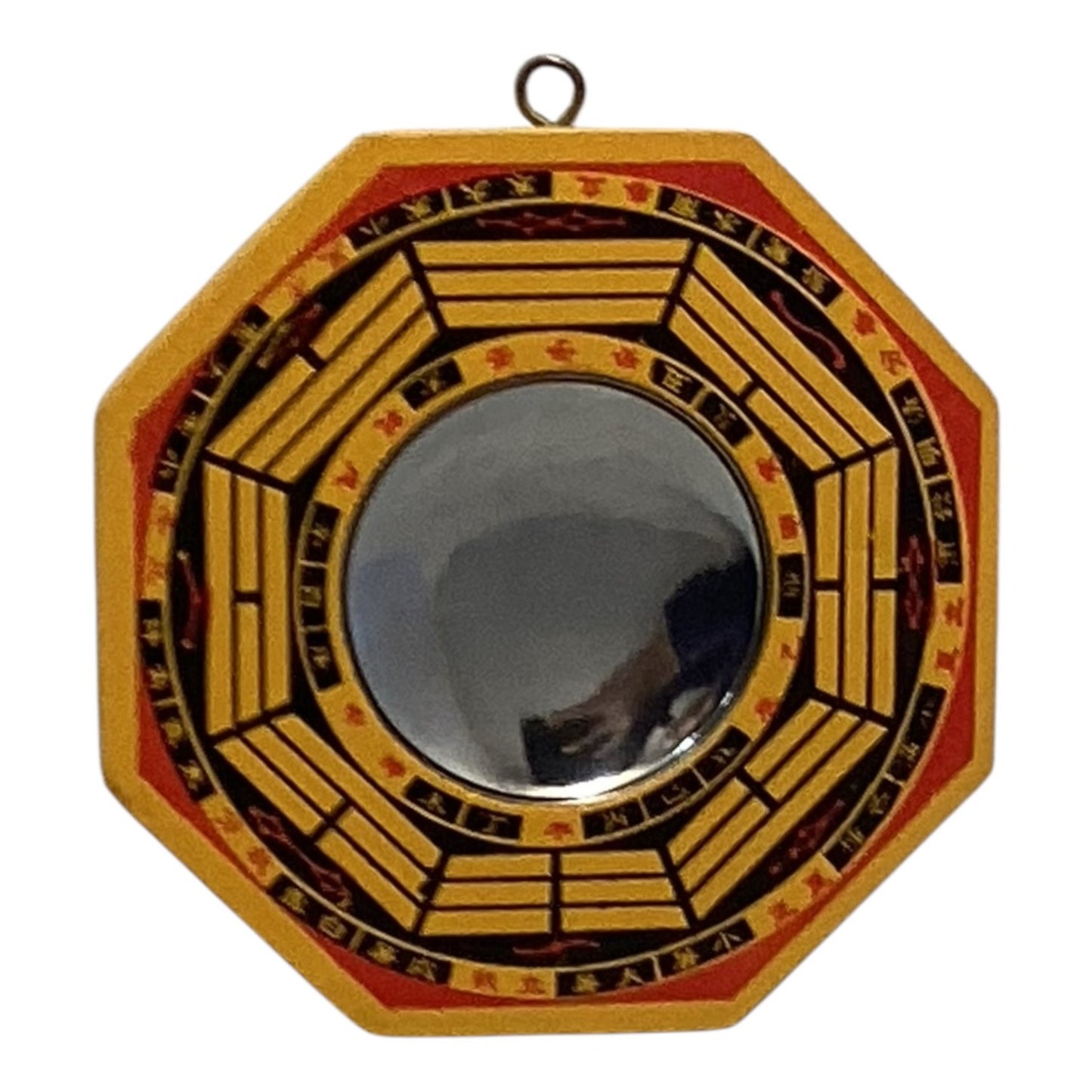11672 - 3 Pack Convex 4" Yellow Feng Shui Bagua Mirror |19-23| |Pod 3|