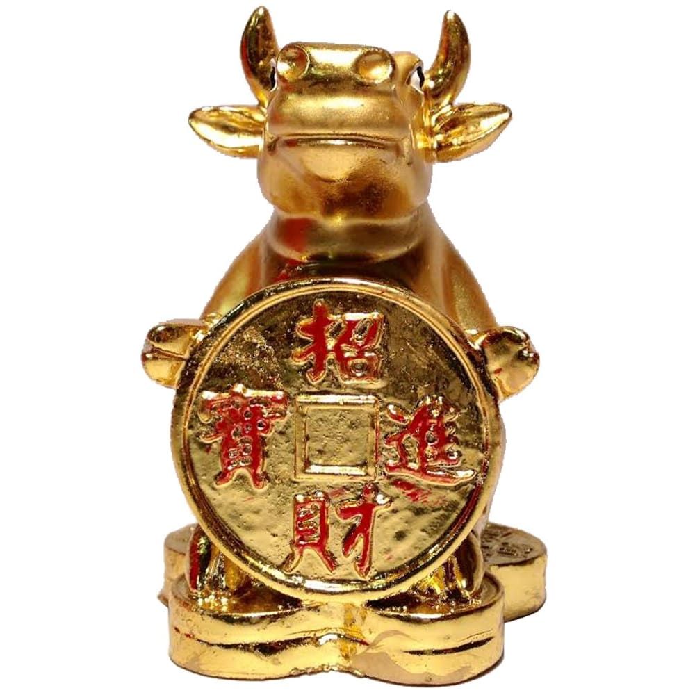 849 - 3" Gold Zodiac Ox - Coin - |Z-16|