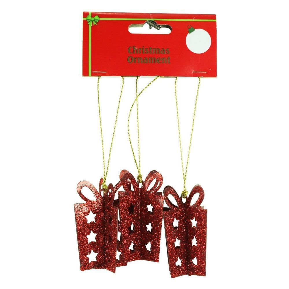 1196 - Red Christmas Presents Ornament - |Pod 2-69|