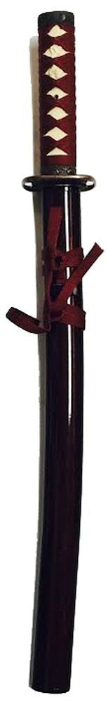 12227 - Burgundy Wakisashi w Copper - |3-E Down|