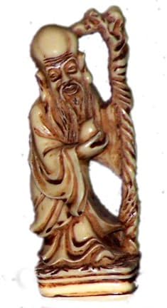 12367 - 4" Faux Ivory Sau God - w/Peach - |Bu-07|