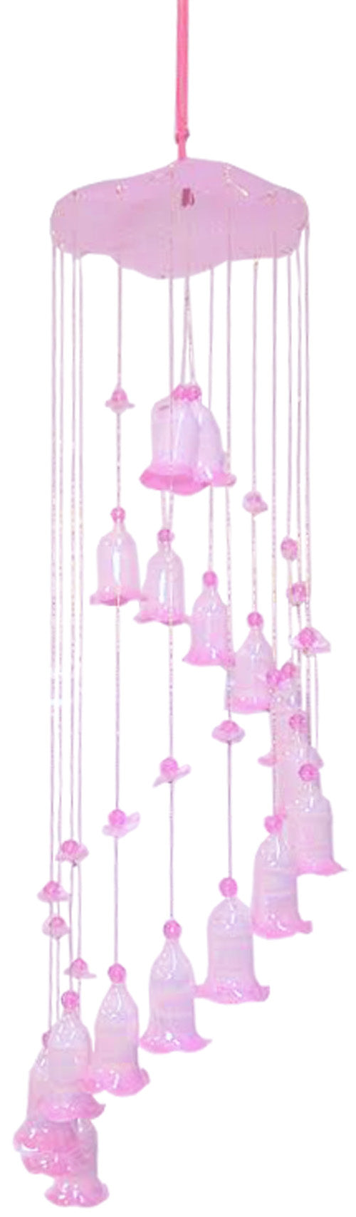 12534 - Pink Glass Bell Windchime |A-1:5-6|