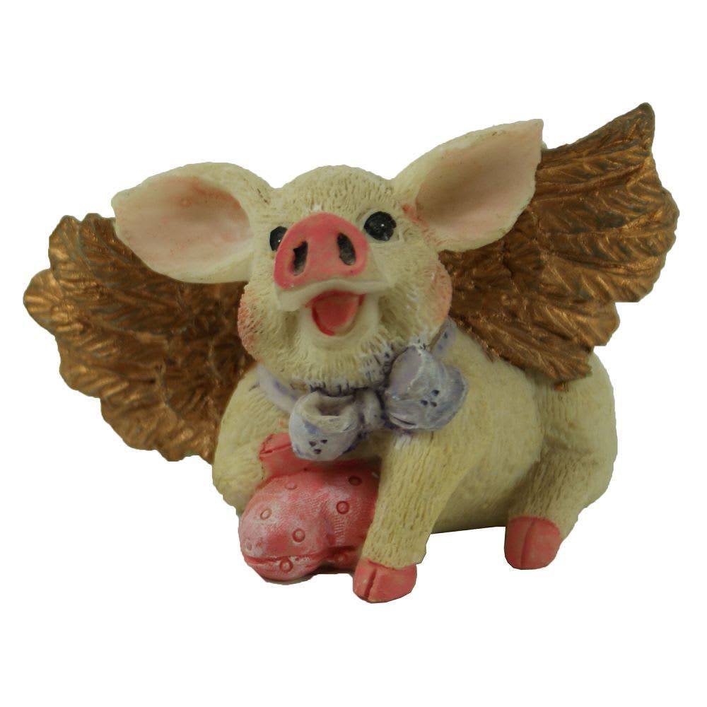 1264 - 3" Winged Pig - Pink Heart - |Z-37|
