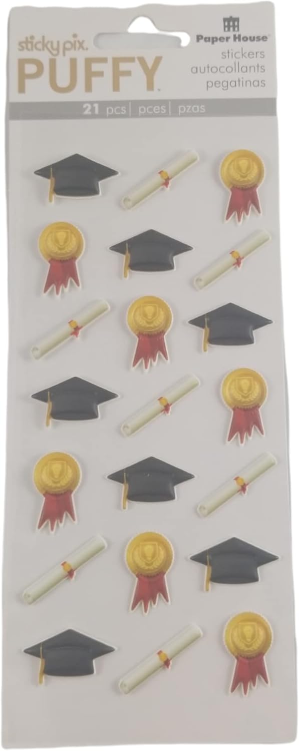 1287 - Puffy Graduation Stickers - |File-21| alu 39473