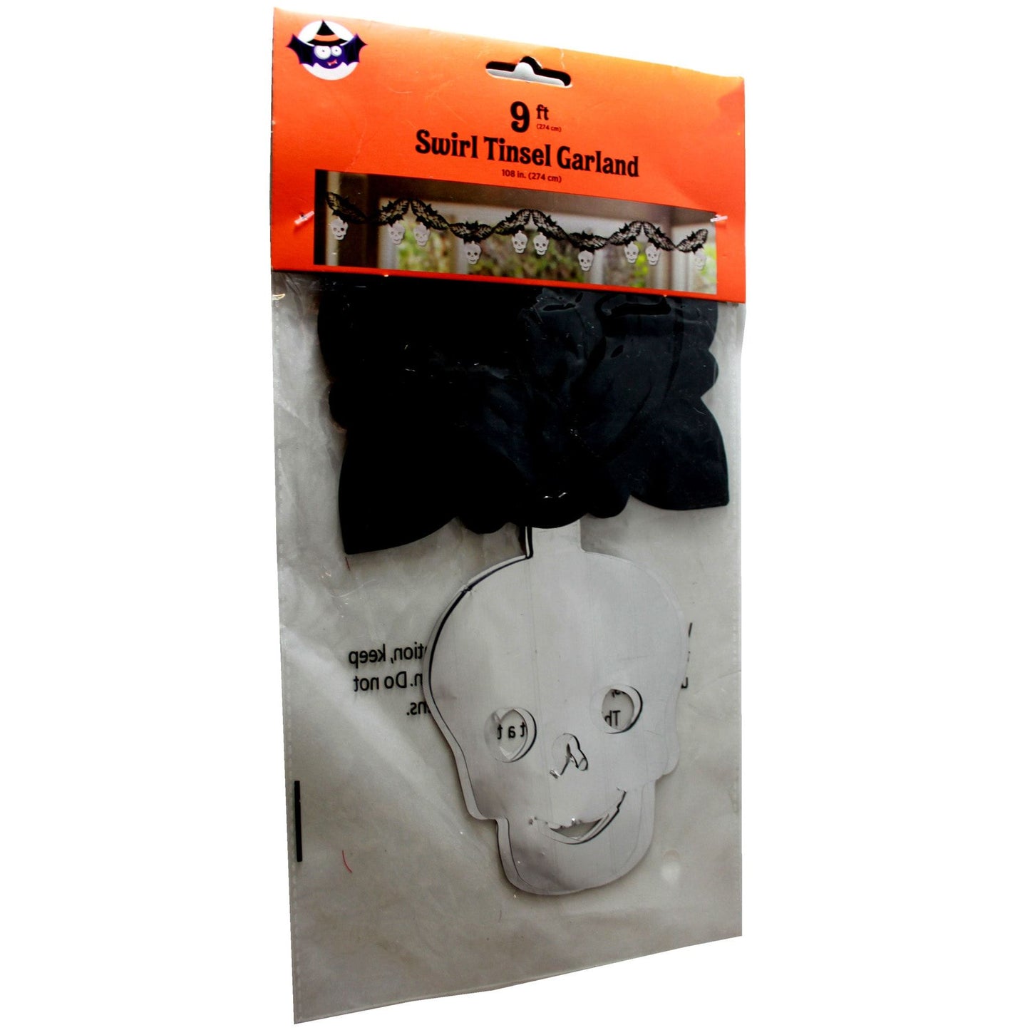 1298 - 9 ft Skull Tinsel Garland - |9-2|