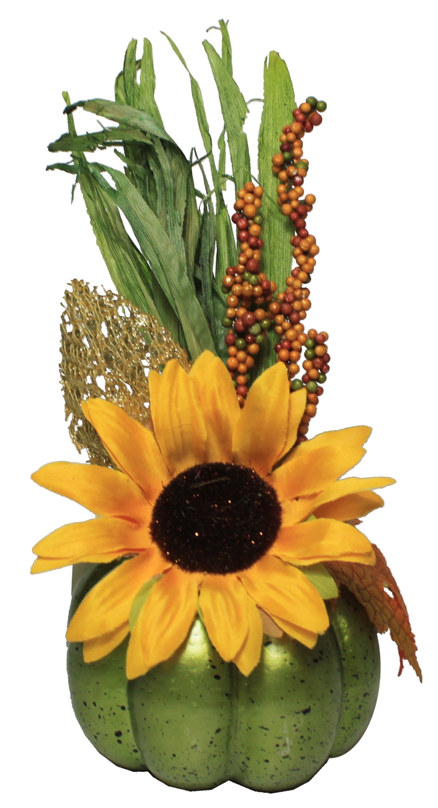13063 - Green Fall Pumpkin Floral Arrangement |Pod 1-13|
