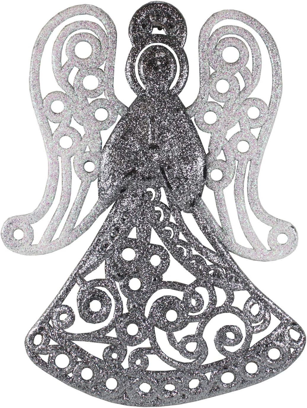 1318 - 10" Silver White Angel Ornament - |Pod 2-65|