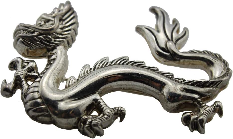1341 - Brooch/Pendant Dragon Silver - |Clear-26|