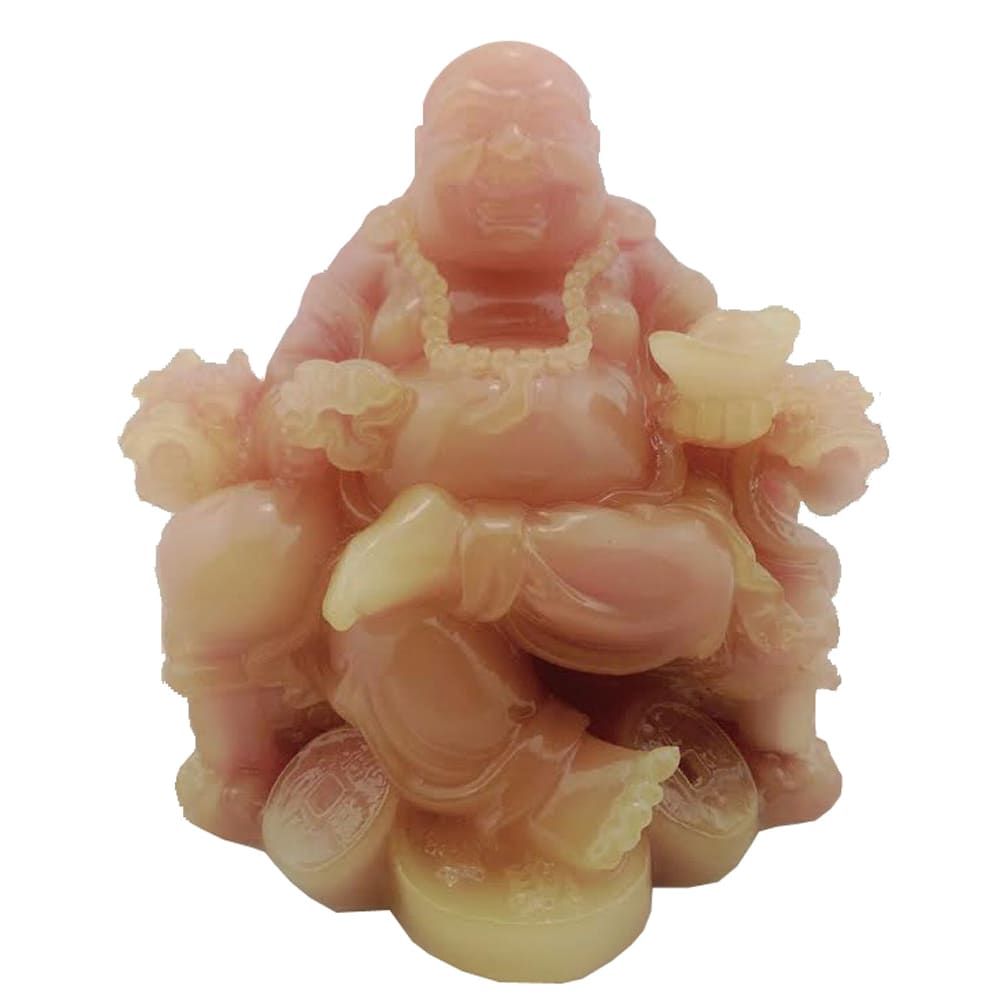 1349 - 4" Pink Buddha - w/Dragons - |BU-4| |Pod 3-21|